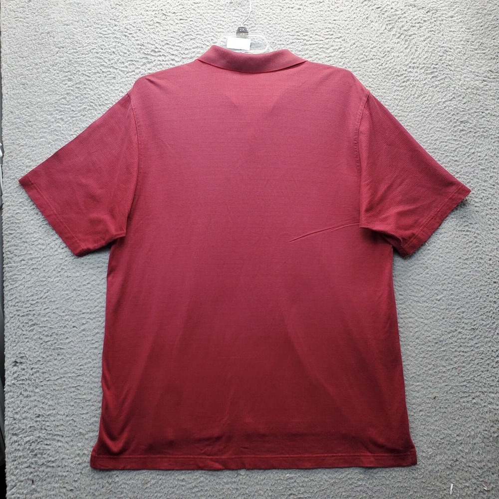 Bobby Jones Polo Shirt Mens Large Multi Houndstooth Short Sleeve High Low Slit - Picture 2 of 7